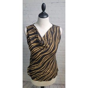 Vintage Dorman Sleeveless Blouse 100% Silk size Med Dressy